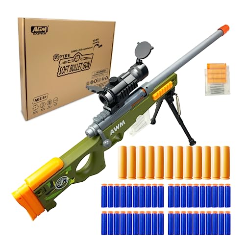 AGM MASTECH AWM Shell-Throwing Blaster Shot Gun, 40 offizielle Darts,...