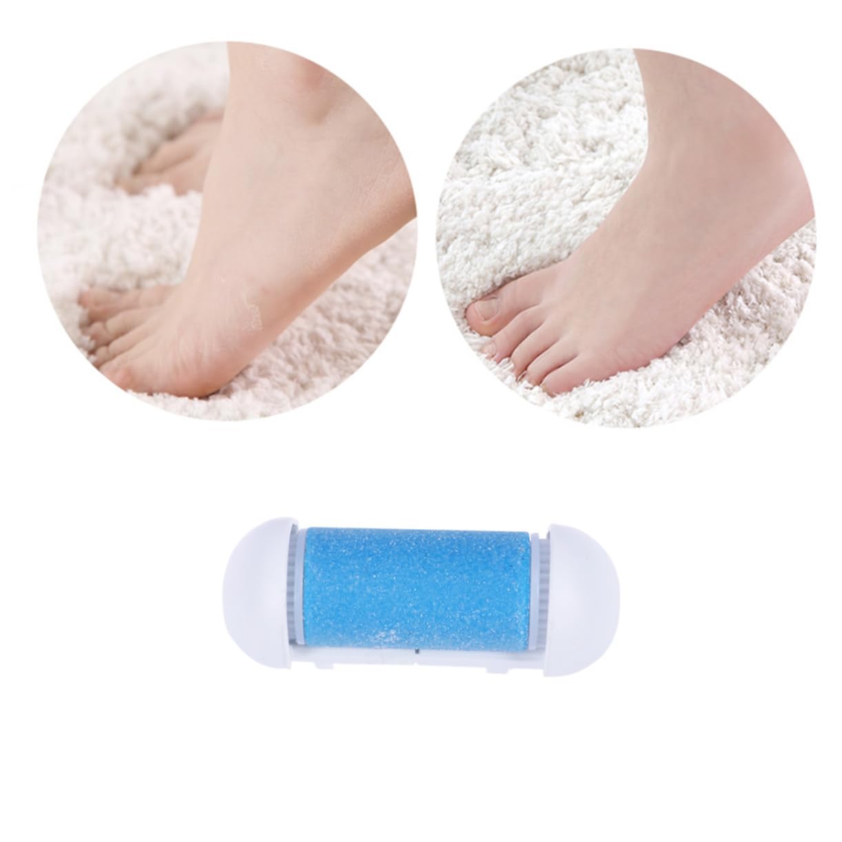 Beaupretty 30piezas Rodillos De Reemplazo Para Eléctrico Removedor De Muerta De Pies Accesorios De Exfoliación y Cuidado De Pies Color Azul