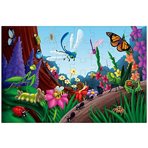 48 Piece Giant Floor Puzzle For Kids Ages 3-5 And 4-8, Bugs And Insects Toddler Preschool Learning Activity (2 X 3 Feet) #TOP7