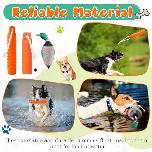 Blueweenly 3 Pcs Canvas Bumper Duck Dummy Bumper Dog Float Toys for Hunting Retriever Training Dog Retriever Outdoor Training Toy Hunting Duck Recognition Trainers - Thumbnail 5