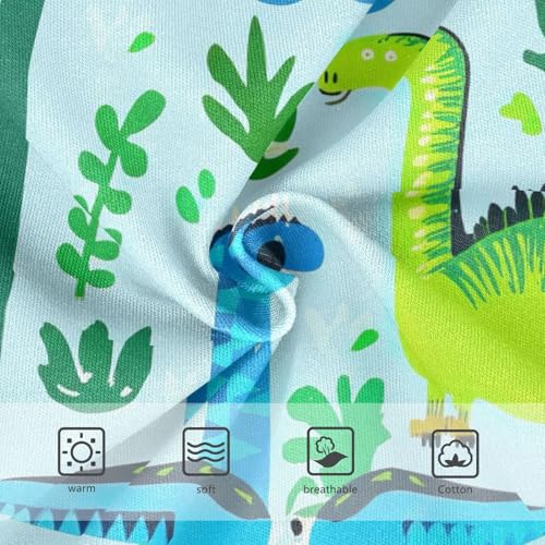 Kids Underwear, Cute Dino Blue Toddler Panties, Cotton Underwear for Girls, 2T–8 Years3