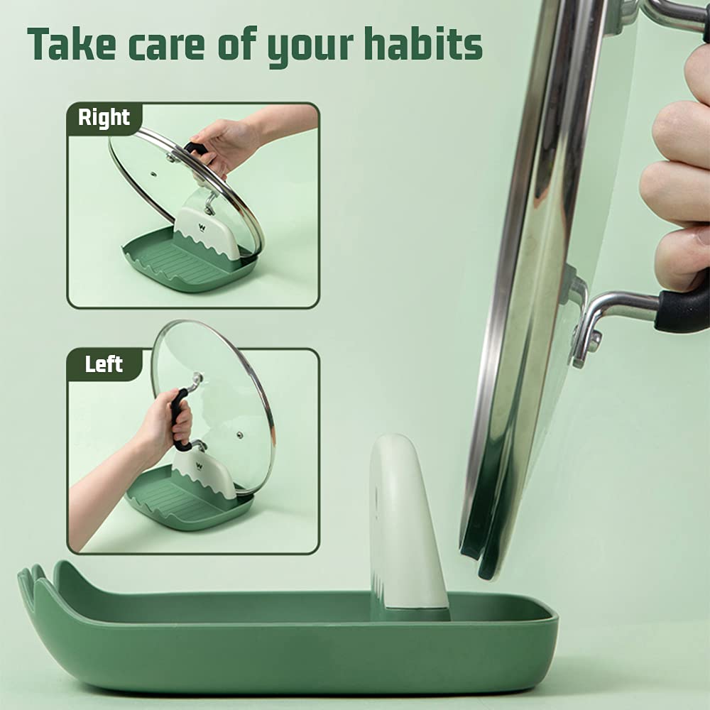 Verde Supporto Coperchio Pieghevole Supporto Multifunzione per Coperchio Cucchiaio Porta Utensili Cucina Ripiano Appoggio per Cucchiaio per Utensile | Leroy Merlin