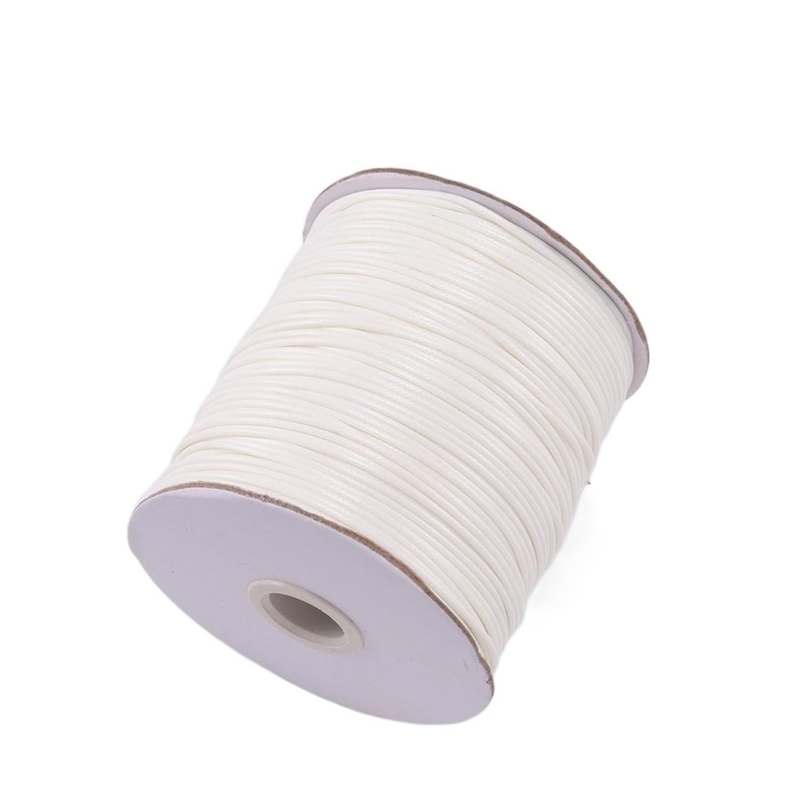 Embroidery thread, Leather Cords 10 Meters 0.5-2.5mm Multicolor Round Wax Rope for DIY Jewelry Making(White,2.5mm)