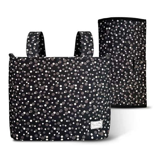 DeColorAvellana® SUPER Bolso Carro Bebe PREMIUM | Bolsa Panera Impermeable de Gran Capacidad y Accesorios | Organizador para Carrito, Silla de Paseo y Cochecito | Incluye REGALO cambiador portatil