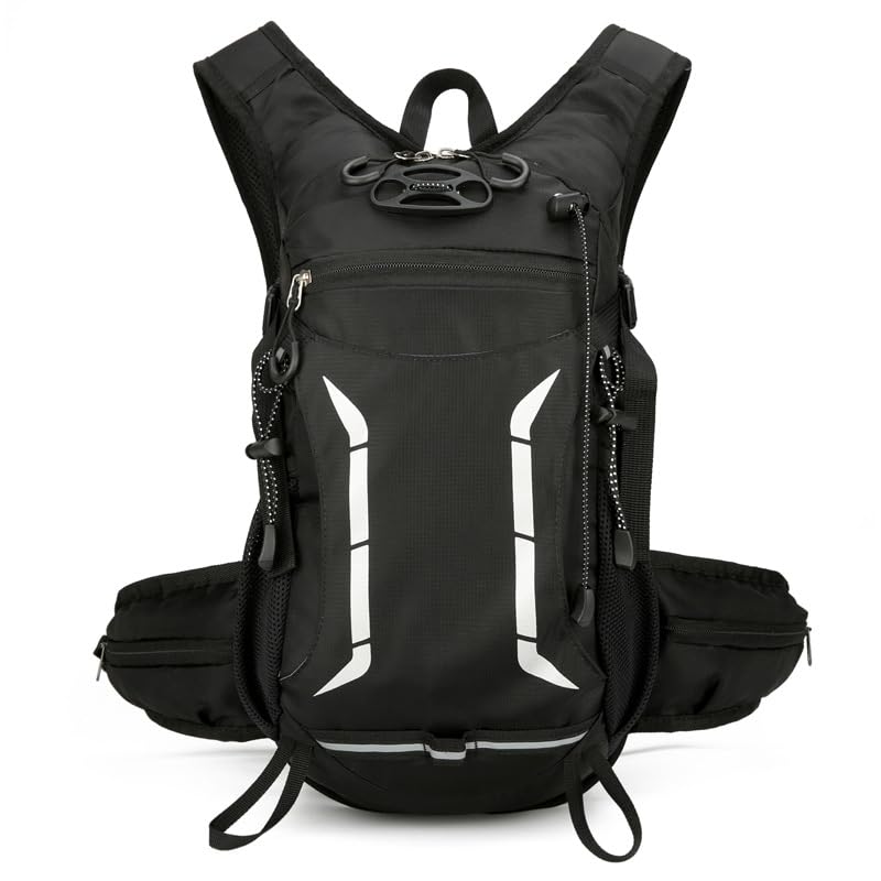 Huzbuz Mochila para Bicicleta,Mochila para Correr,Mochila para Bicicleta de Montaña para Hombres y Mujeres,Mochila Ultraligera para Bicicleta de Montaña para Ciclismo, Esquí y Correr(Negro)