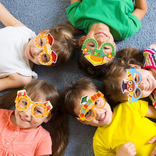 Funrous 30 Pack Kindergarten Class of 2026 Grad Party Eyeglasses Photo Props Congrats Grad 2026 Glasses Preschool Graduation Party Sunglasses, 15 Styles by Funrous - Used condition - Image 6