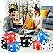 4 Pieces Jumbo Inflatable Dice 19.7 Inch Giant Inflatable Dice Multicolor Large Fun Game Toy for Indoor Outdoor Lawn Swimming Pool Party Board Game (White, Black, Blue, Red)