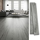 VIVIDCOZYTILE Waterproof Peel and Stick Floor Tile, 54 Sq.Ft Ash Grey Vinyl Wood Flooring, Easy DIY-Install & Durable for Kitchen, Bedroom, Bathroom, RVs, Rental-Friendly (36-Planks 6'x36')