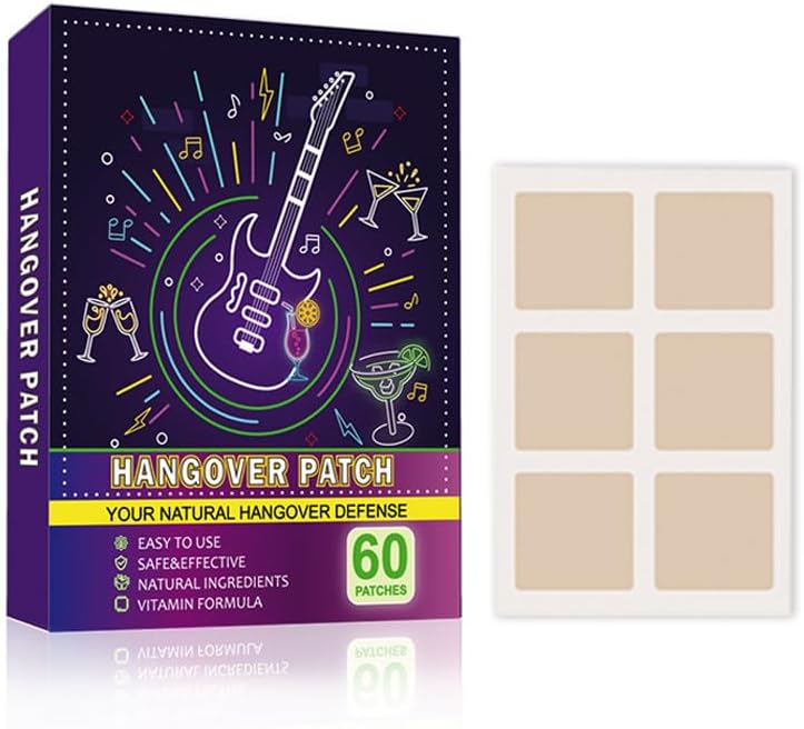 [60 Pack] Party Relief Patches Use The Patch Before Party Drinking，Wake up with a Recovery Patch for a Better Day A Natural Dopamine Patches.