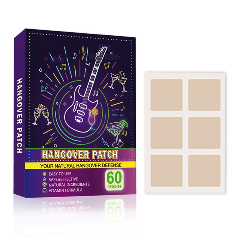 QBYZ [60 Pack] Use The Patch Before Party Drinking，Wake up with a Recovery Patch for a Better Day，A Natural Hangover Patches.
