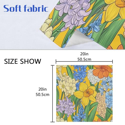 Servilletas de Tela Amarillo 20 x 20 6 Unidades miniatura 7