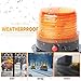 BooYu Battery Operated Amber Warning Beacon Light w/Magnetic Base, Portable Rechargeable Mini Roadside Roof Top Plow LED Strobe Emergency Flash Mail Lights for Trucks/Trailer/Vehicle 1-Pcs