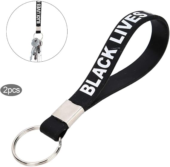 Key Chain Key Ring Silicone Bracelet Wristbands Unisex Stylish Durable Multi Purpose Accessory For Men Women Kids Daily Wear Parties Festivals Alloy Silicone Material 2PCS Pack