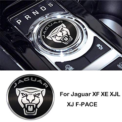 for Jaguar Car Interior Decoration Gear Shift Knob Panel Frame Cover for XF XE XJ XJ F-PACE (Black)