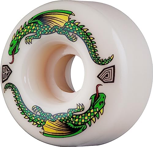 Powell Peralta Dragon Formula Skateboard Wheels 93A 52mm x 31mm White