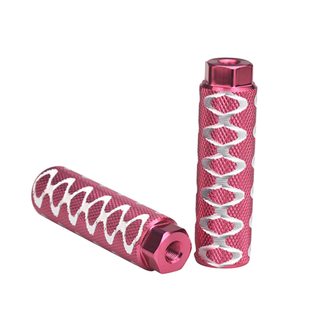 VICASKY 1pair Aluminum Alloy Bike Pegs for Mountain Cylinder Pedal Accessories with Hole for Adult Use Repairing Replacing