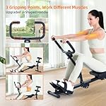 Sportneer Hydraulic Rowing Machine - Rower Machine for Home - Foldable Rowing Machine with 12-Level Resistance - Multi Functional Row Machine Equipped with Caster and Backrest, 297lbs Maximum Load - Image 5