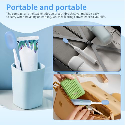 6 pcs toothbrush covers toothbrush covers capsreplaceable electric toothbrush head cover silicone toothbrush protector cap for household travel bathroom gymcamping