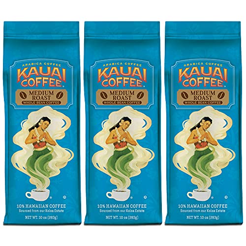 Kauai Coffee Medium Roast En Grano 10 Onzas Pack 3 miniatura 1
