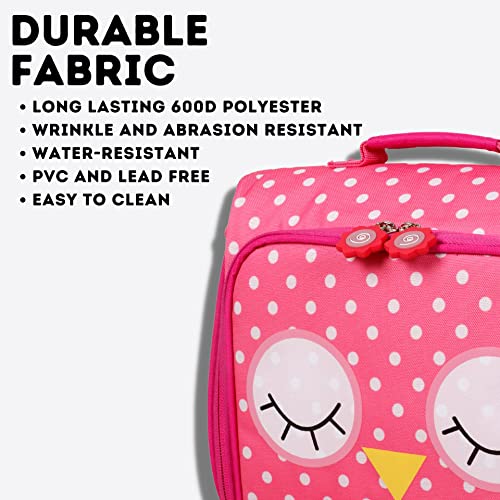 Image of J World Casey Small Lunch Bag for Adults. Medium-Size Insulated Lunch-Box for Kids, Owl
