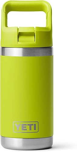 Miniatura 33 de YETI Rambler Jr. - Botella de 12 onzas para niños, con tapa con pajilla Humedales Marrón,verde bosque negro,Polvo lunar - Texturizado,marino,Power