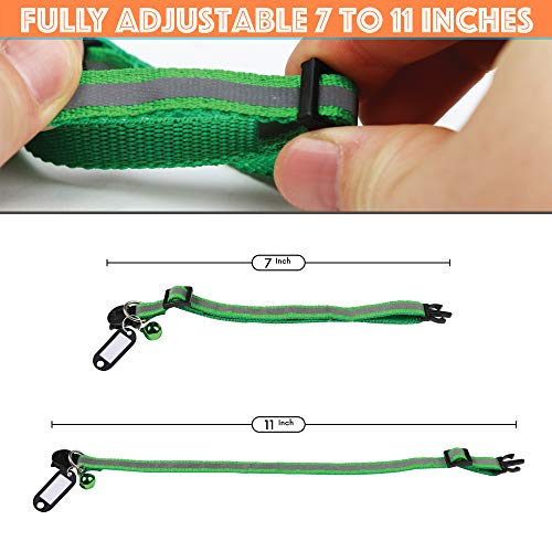 Elanz 6 Pack Reflective Breakaway Cat Collar With Bell & Id Tag – Adjustable, Super Soft, Durable Nylon Cat Collars – Multicolor With Safety Buckles & Weatherproof Id Tags For Kittens & Cats #TOP3