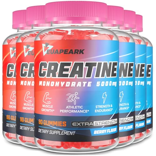 Creatine Monohydrate Gummies, Pre-Workout Chewables Supplement for Women and Men, ...