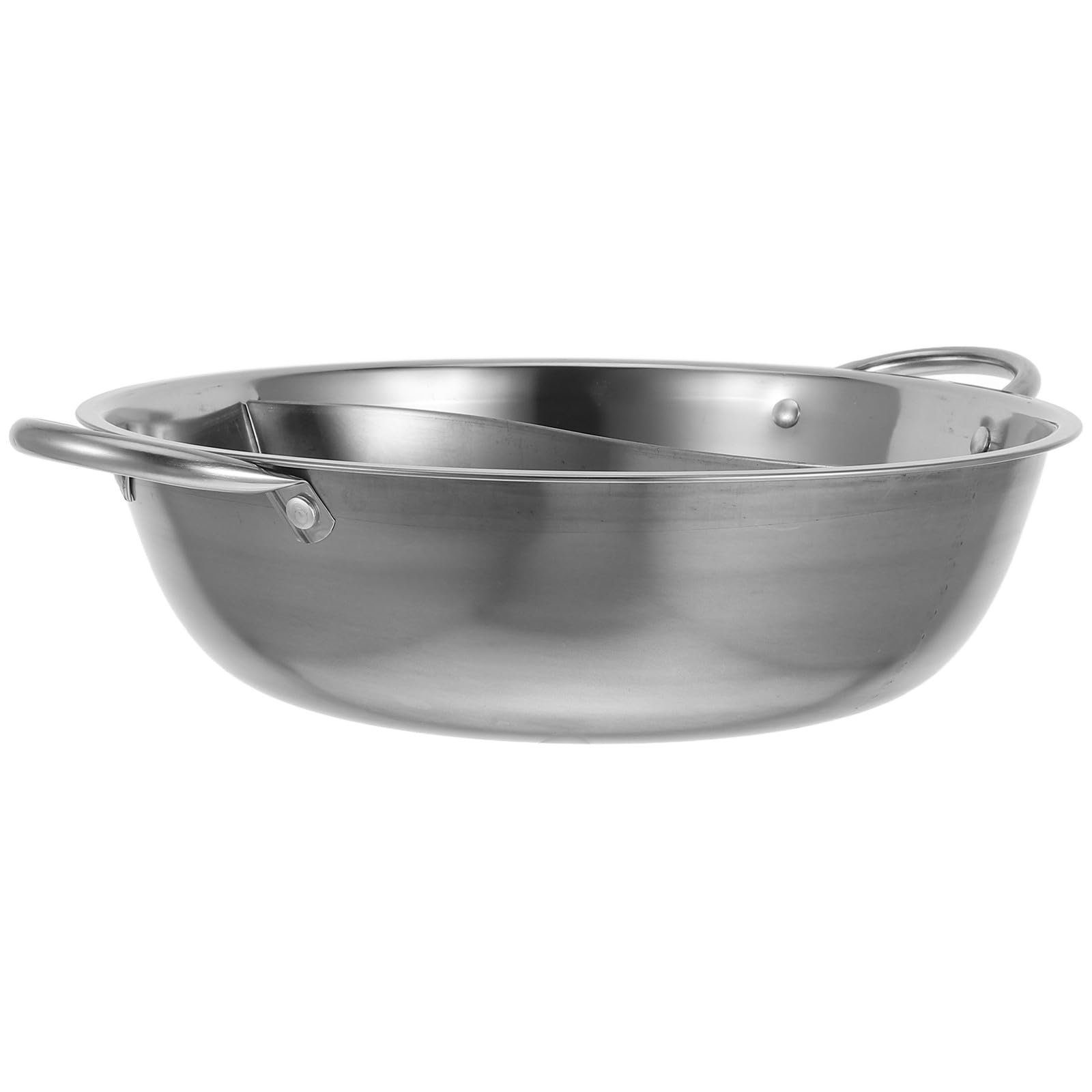 Marmite fond épais 28 cm en acier inoxydable premium, casserole induction double compartiment