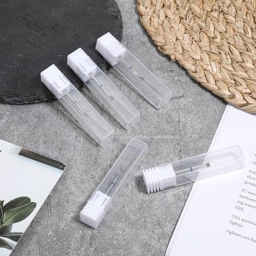 5 Stück Nagel-Bit Flache Nagelfräser Bits Diamant-Kegel-Nagelhaut schnelles Entfernen der Nagelhaut Fräser für Gelnägel Bits mit Etui für Zuhause und Salon