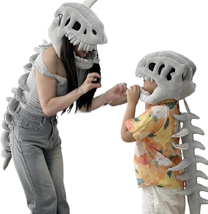 Costume de dinosaure enfant adulte Spinosaurus peluche déguisement squelette 3D