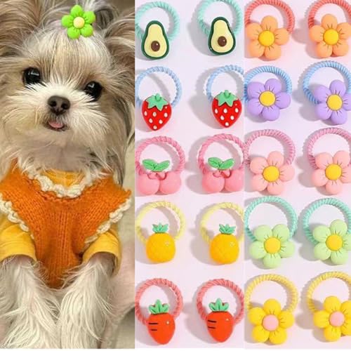 Small Dog Hair Accessories Girls Bow,20pcs assorted Cute