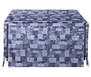 Kuber Industries PVC 3D Check Printed Microwave Oven Cover,20 LTR. (Grey)-HS43KUBMART26033, Standard