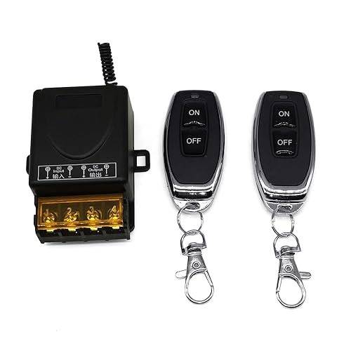 Interruptor de control remoto DC 12V 24V 36V 48V 30A Relé encendidoapagado RF Interruptor de apagado remoto 433MHZ largo alcance con 2 transmisores