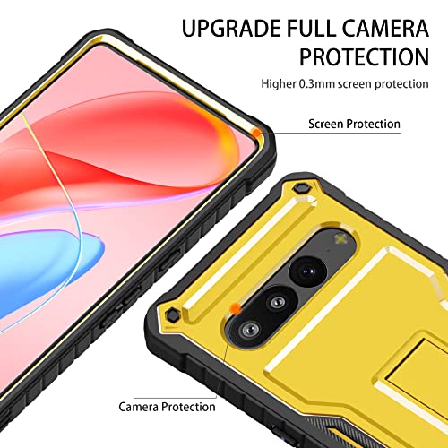 Image of for Google Pixel 7 Pro Case,Military Grade Protection Shockproof Case Built-in Kickstand Compatible with Google 7 Pro Phone 6.7 Inch (Yellow)