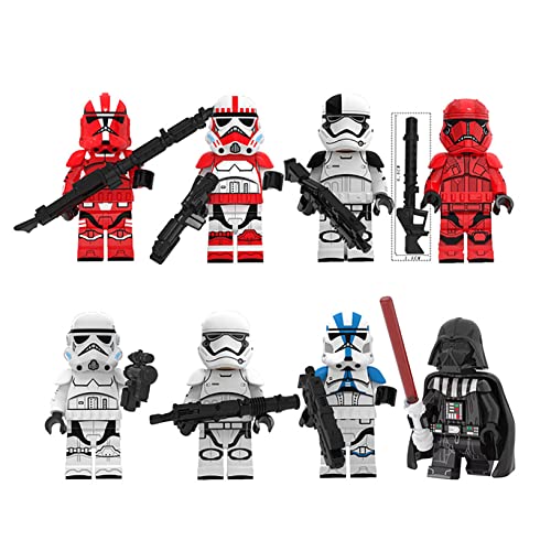 SUYING 6 Pcs Minifiguren Adventskalender Kollektion Minifiguren Set Serie benutzerdefinierte Sammler Minifigur…