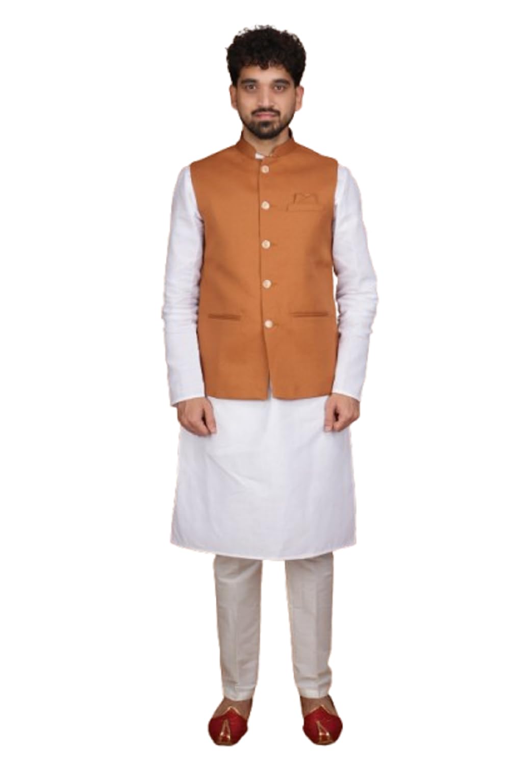 tatvivah Mens Ethnic Nehru Jacket Waistcoat | Printed Traditional Modi Jacket for Men | Sleeveless Band Collar Festive Wedding | Regular Fit Ethnic Waistcoat for Kurta Shirt-picture-25