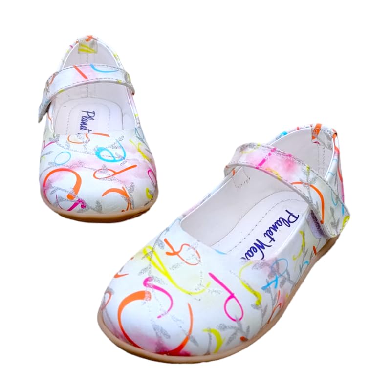 Planet Wear Girls White Color Bellies with Multi Color Pattern; Velcro Closure for Kids Girl (B0CV7P1W84) Amazon Price History, Amazon Price Tracker