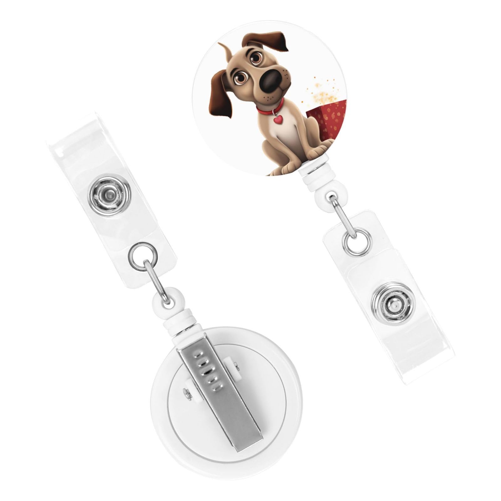 Oudain Ausweishalter Für Hundehalsband – 2 Stück, Rot Mit Fenster, Clip Für Hundeausweis