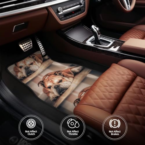 Alfombrillas de neopreno para coche que evitan manchas y suciedad, diseño Bulldog inglés 5