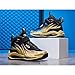 LackBlue Boys Girls Shoes Fashion Basketball Shoes for Kids Nonslip Athletic Sports Running Sneakers for Boys Girls Black Brown Size 1,(1 Pair)
