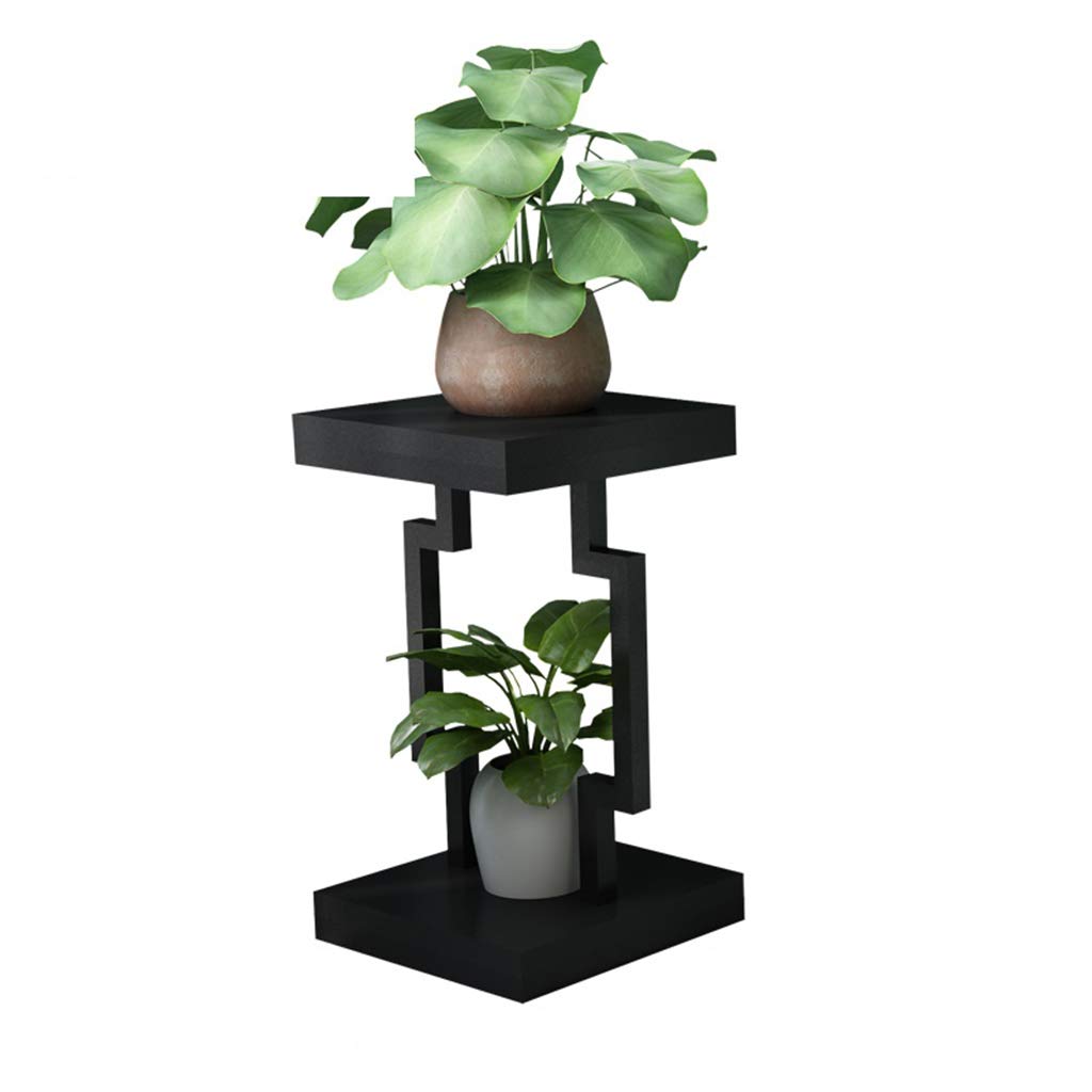 DQKHGFCAPG Floor-standing Metal Plant Pot Stand, Plant Display Stand for Indoor /622(Black Frame Blackboard,65CM)