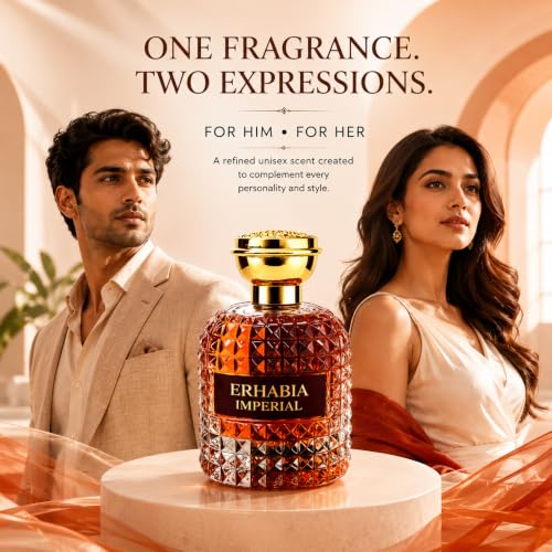 Image of ERHABIA Imperial Eau De Parfum for Men & Women, Long Lasting Premium Luxury Fragrance, Rich & Intense Scent for a Confident and Lasting Impression, 100ml