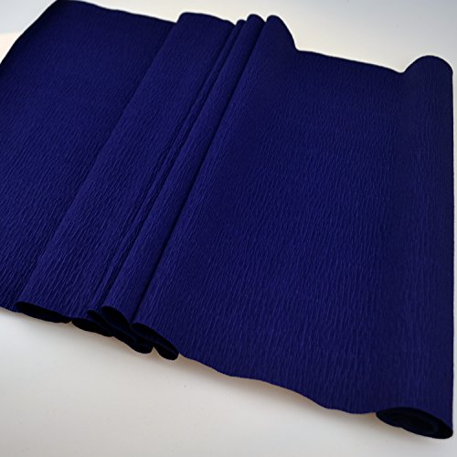 Rollo de papel crepé azul real para decorar cumpleaños 7