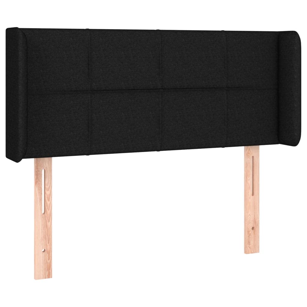 3123220 Testiera a LED Nera 93x16x78/88 cm in Tessuto Testata in Legno,Testata Letto Matrimoniale Muebles Dormitorio Spalliera Letto Testiere per Letto Matrimoniale
