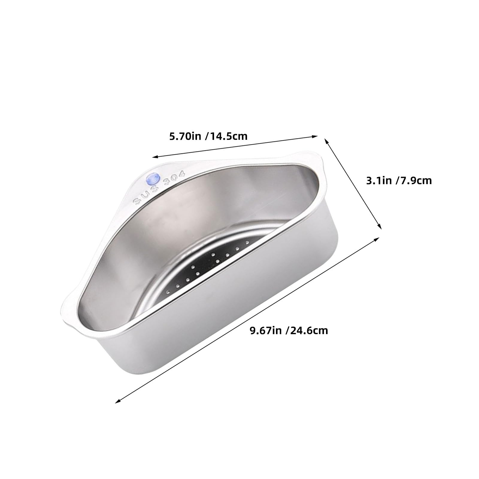 NUOBESTY Colador de desagüe lateral para fregadero: cesta de acero inoxidable para recoger alimentos, cesta colgante para fregadero de esquina, filtro para residuos de comida de cocina y limpieza de