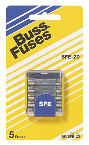 Fusible en verre SFE 20A Bussmann pour éviter les pannes de courant en camping-car
