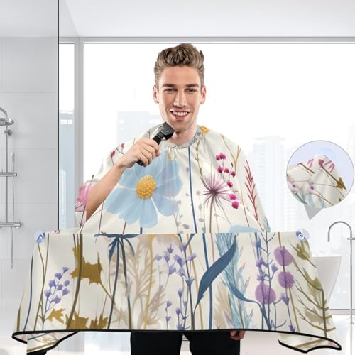 Capa impermeable profesional para corte de cabello Wild Floral con cierre ajustable de broche para estilismo y peluquería miniatura 6