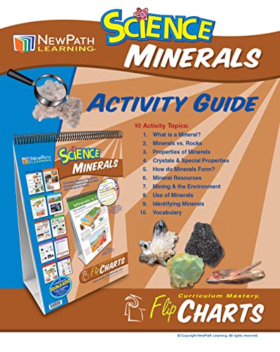 Image of NewPath Learning Minerals Laminated, Double-Sided inchWrite-On /Wipe-Off inch Flip Chart - Set of 10, 12 inch x 18 inch Charts (34-6821)
