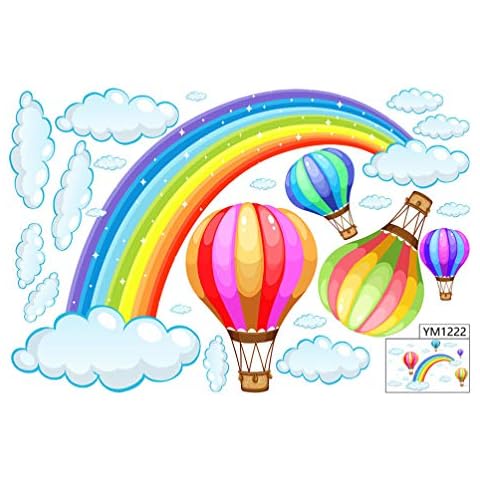 BESPORTBLE Rainbow Cloud Wall Stickers for Kids Cover