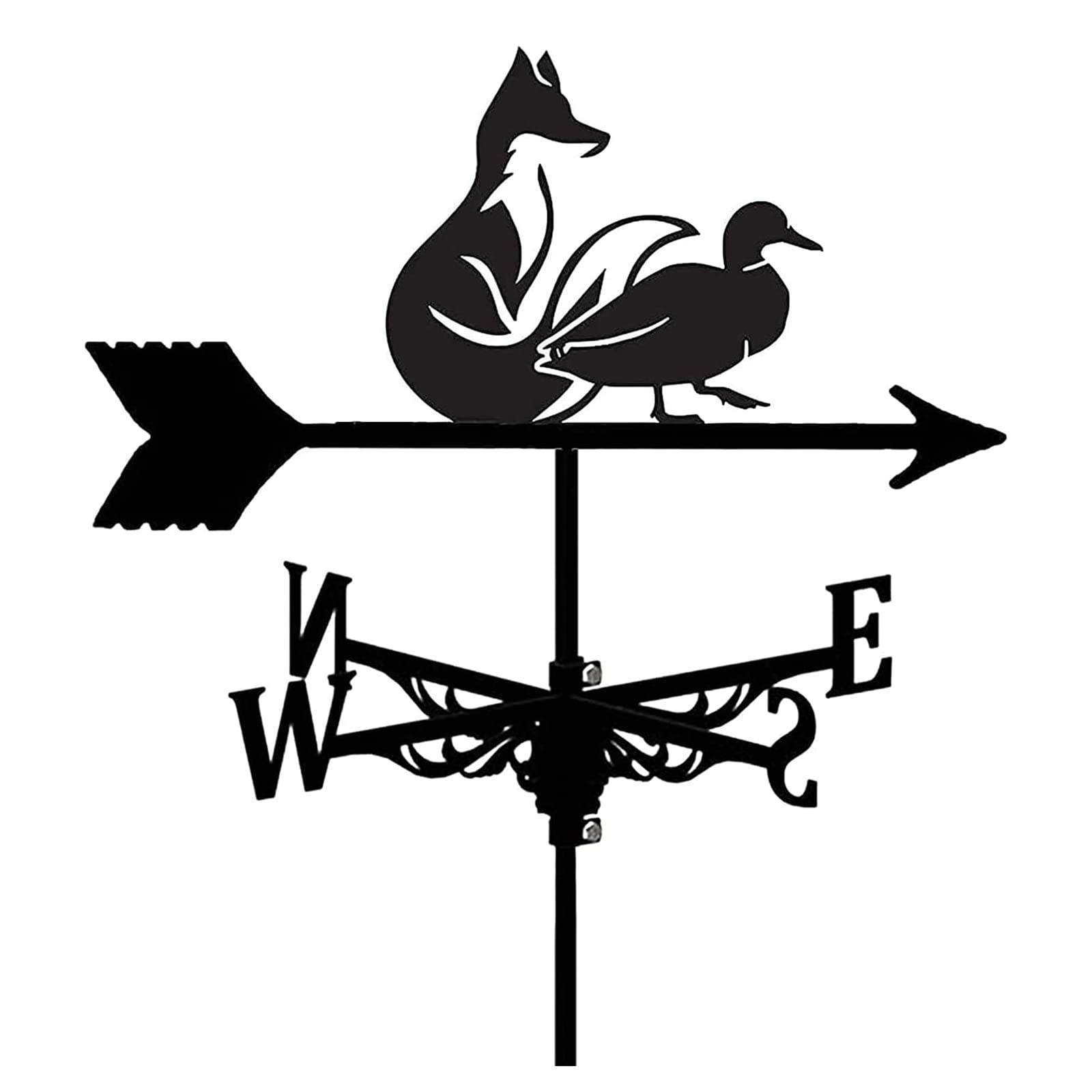Klonwg A Weather Vane Retro Nimal Metal Weathervane Professional Measuring Tool Farm Scene Yard Roof Mount Easy Use Yard Indicating Wind Direction 35X50cm